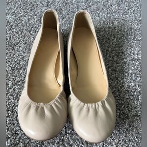 J.Crew Cece Leather Nude/Cream Ballet Flats 7.5